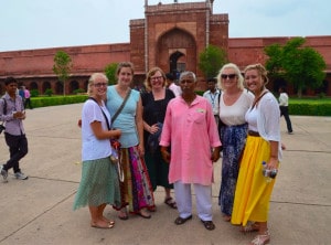 Summer 2014 team at the entrance to the Taj Mahal