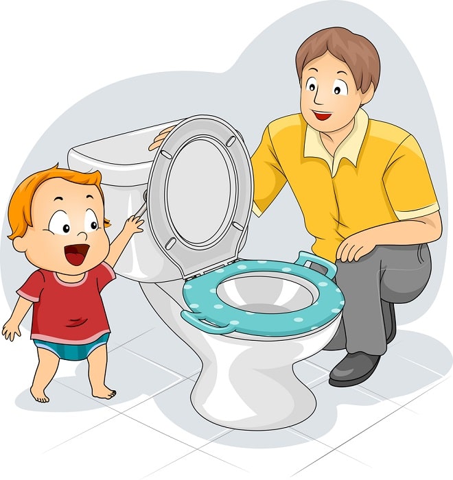 clipart boy potty